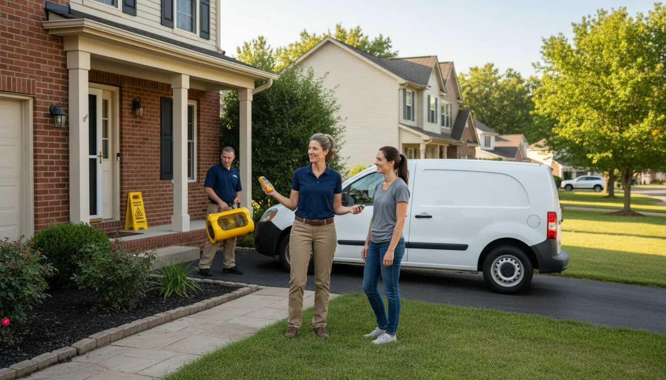 Residential water damage restoration in Mount Airy, LA